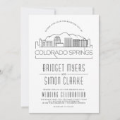 Mariage Colorado Springs | Invitation Skyline (Devant)