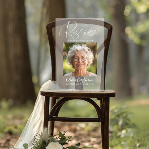 Mariage commémoratif de siège réservé Photo Froste