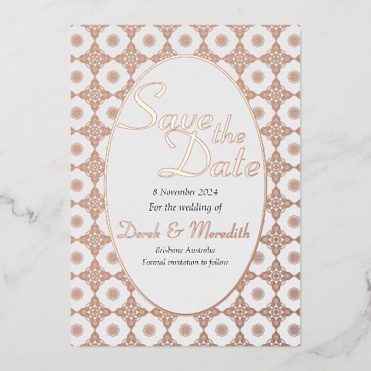Mariage complexe Enregistrer la date Invitation (Recto)