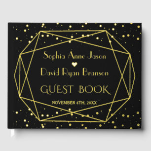 Mariage Confetti cadre géométrique élégant