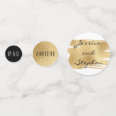 Mariage Confetti Elegant Or et Noir (Devant)