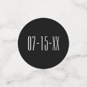 Mariage Confetti Elegant Or et Noir (Petit recto)