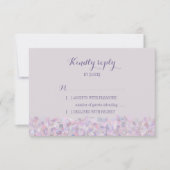 Mariage confetti pourpre RSVP (Devant)