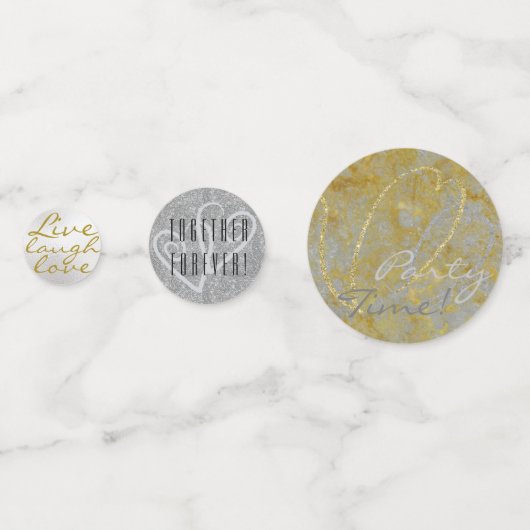 Mariage Confetti Silver Lining Confetti (Derrière)