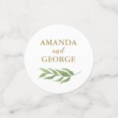 mariage confetti verdure botanique et or (Petit recto)