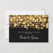 Mariage Conseil Carte Fête Sparkles Or (Devant)