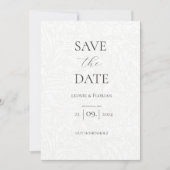 Mariage Conte de Fées Carte Fleurie de Save the Da (Devant)
