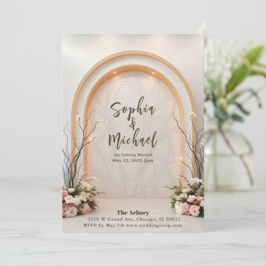 Mariage Contexte Magazine Couverture Invitation (Debout devant)