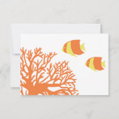 Mariage corail tropical orange et jaune rsvp (Dos)