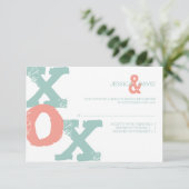 Mariage Coral et Mint XOX RSVP (Debout devant)