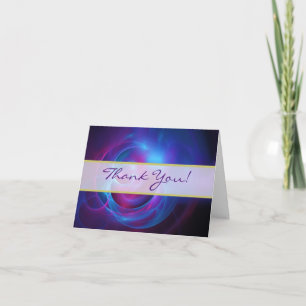 Mariage Cosmique Bleu Violet et Rose Merci