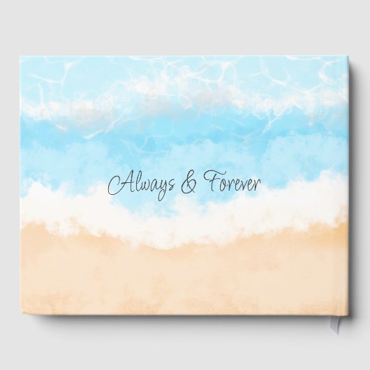 Mariage côtier Ocean Waves Livre d'or (Verso)