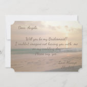 Mariage Couché de Soleil de Plage, Carte de Demois (Dos)