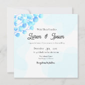Mariage couleur Flower Invitation Card Design Temp (Devant)
