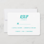 Mariage couleur minimal RSVP choix de repas (Devant)