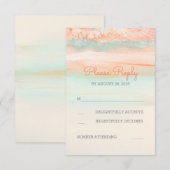 Mariage couleur rose et bleu marine RSVP (Devant / Derrière)