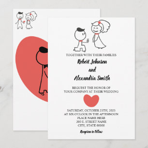 Mariage Couple Faire-part de mariage