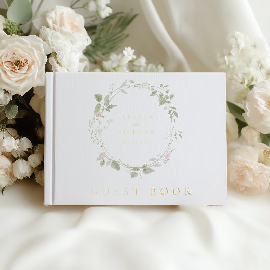 Mariage Couronne Fleurie Romantique Rose & Vert