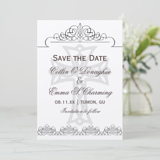 Mariage croisé Enregistrer les cartes de dates (Debout devant)