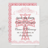 Mariage croisé Enregistrer les cartes de dates (Devant / Derrière)