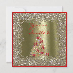 MARIAGE CRYSTAL CRYSTAL Gold Sparkle Invitation