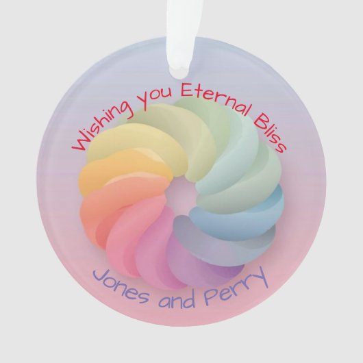 Mariage customisé Souhaitez douce cadeau coloré (devant)