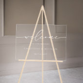 Mariage d'accueil de script élégant horizontal