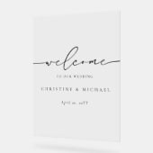 Mariage d'accueil de script élégant minimaliste (Angle)