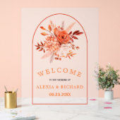 Mariage d'accueil orangé et arch gelé (Mariage)