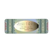 Mariage d'adresse de retour Étiquette Fleur sauvag (Devant)