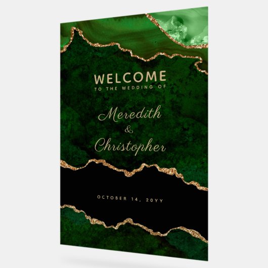 Mariage d'agate vert Gold Emerald (Angle)