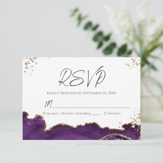 Mariage d'âge mauve RSVP (Debout devant)