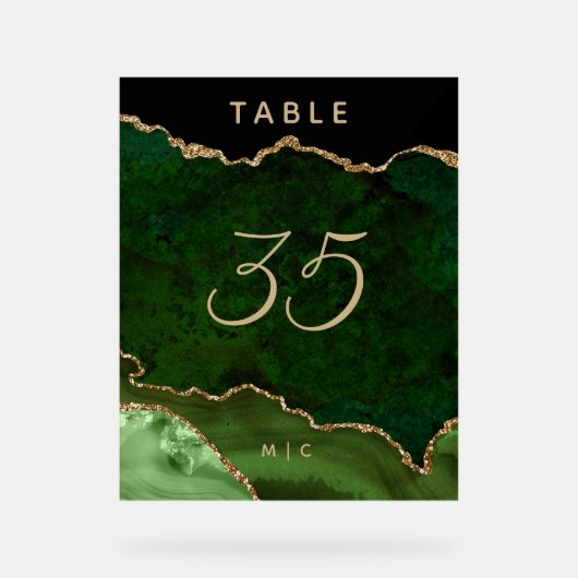 Mariage d'âge vert émeraude or Numéro de tableau (Recto)