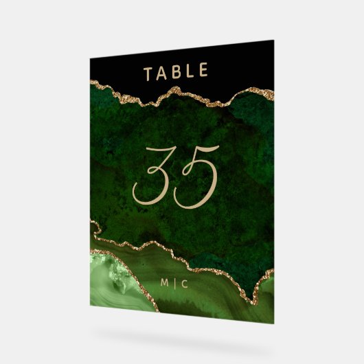 Mariage d'âge vert émeraude or Numéro de tableau (Angle)