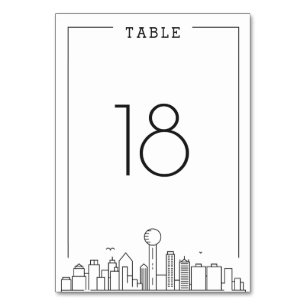 Mariage Dallas   Numéro de table