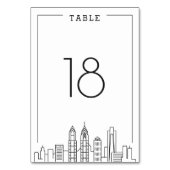 Mariage Dallas | Numéro de table (Dos)