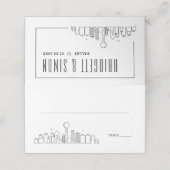 Mariage Dallas | Placer les cartes de nom de table (Extérieur déplié)