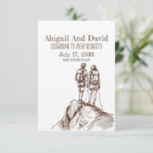 Mariage d'alpiniste, carte de sauvegarde de la dat (Debout devant)