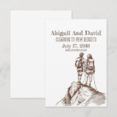 Mariage d'alpiniste, carte de sauvegarde de la dat (Devant / Derrière)