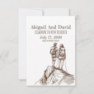 Mariage d'alpiniste, carte de sauvegarde de la dat
