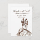 Mariage d'alpiniste, save the date (Devant / Derrière)