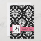 Mariage Damask Monogram Invitations Honeysuckie (Devant)
