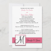 Mariage Damask Monogram Invitations Honeysuckie (Dos)