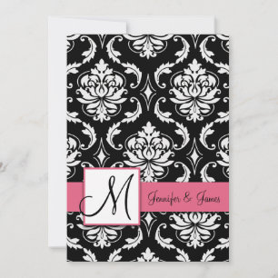 Mariage Damask Monogram Invitations Honeysuckie