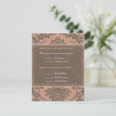 Mariage damassé élégant rose RSVP (Debout devant)