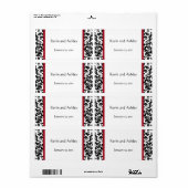 Mariage damassé Favoriser les Étiquettes (Feuille entière)