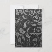 Mariage damassé gris noir et argent - RSVP (Dos)