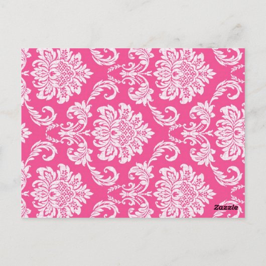 Mariage damassé rose et orange Numéro de table (Dos)