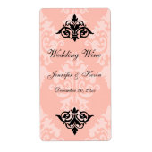 Mariage damassé Wine Étiquette (Devant)