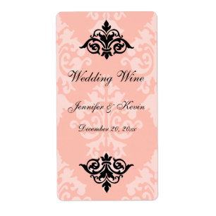 Mariage damassé Wine Étiquette
